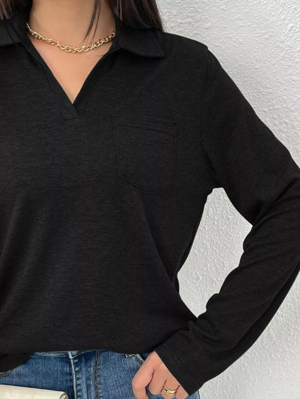 Casual Long Sleeve Polo T-Shirt Bazaare Mart Casual Long Sleeve Polo T-Shirt