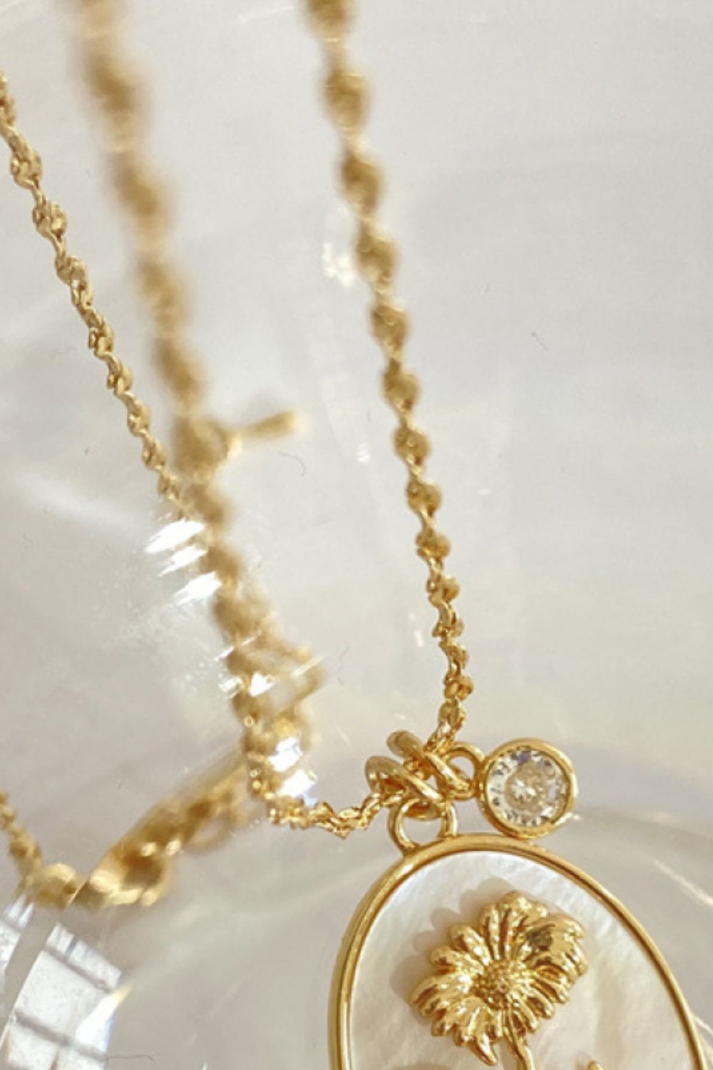 Birth Flower Shell Necklace