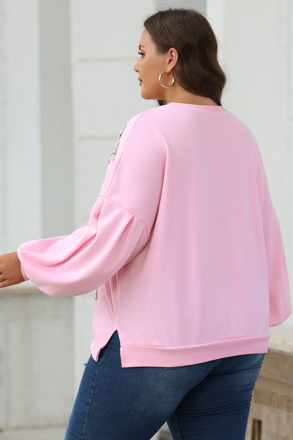 Light Pink Bow Sweatshirt