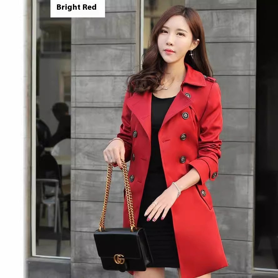 Women's Fashion Double Breasted Trench Coat