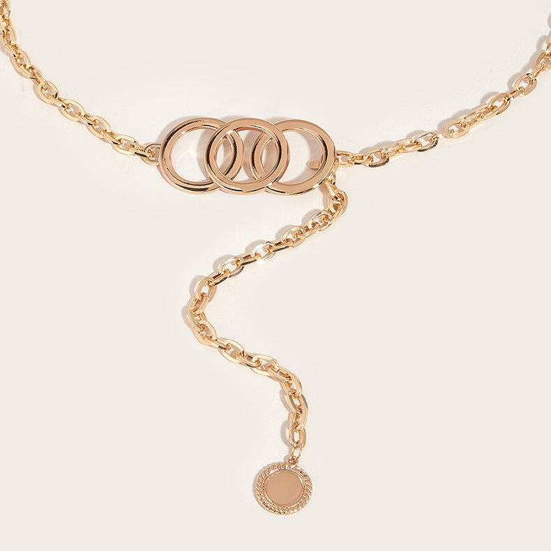 Atmospheric Metal Pendant Chain Belt
