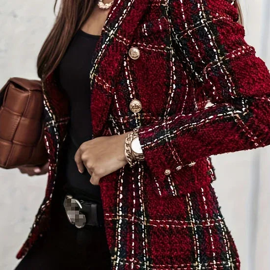 Classic Plaid Blazer Bazaare Mart Plaid Jacket