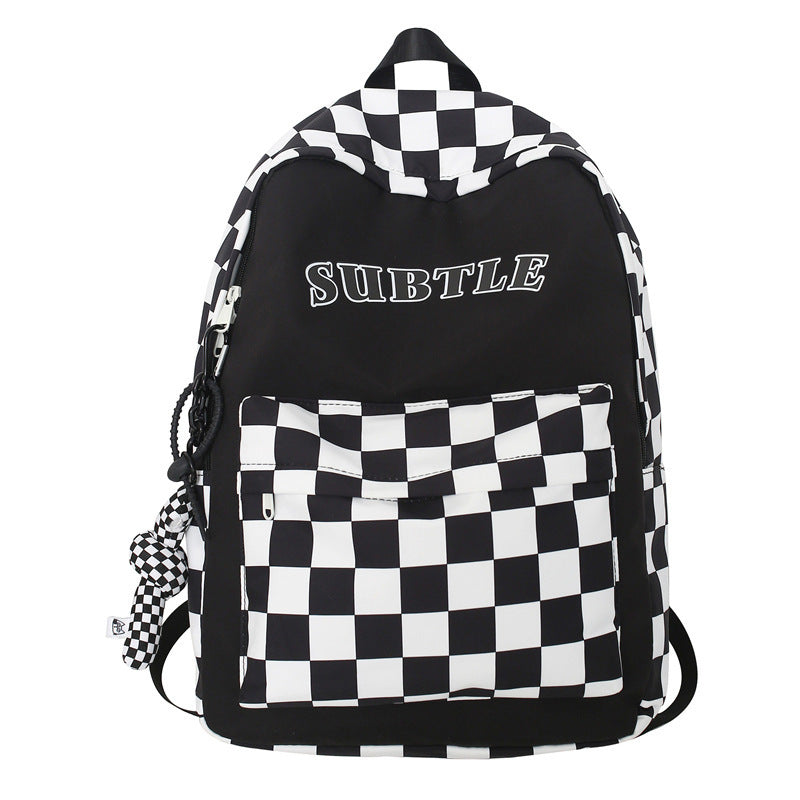 Trendy Checker Student Backpack