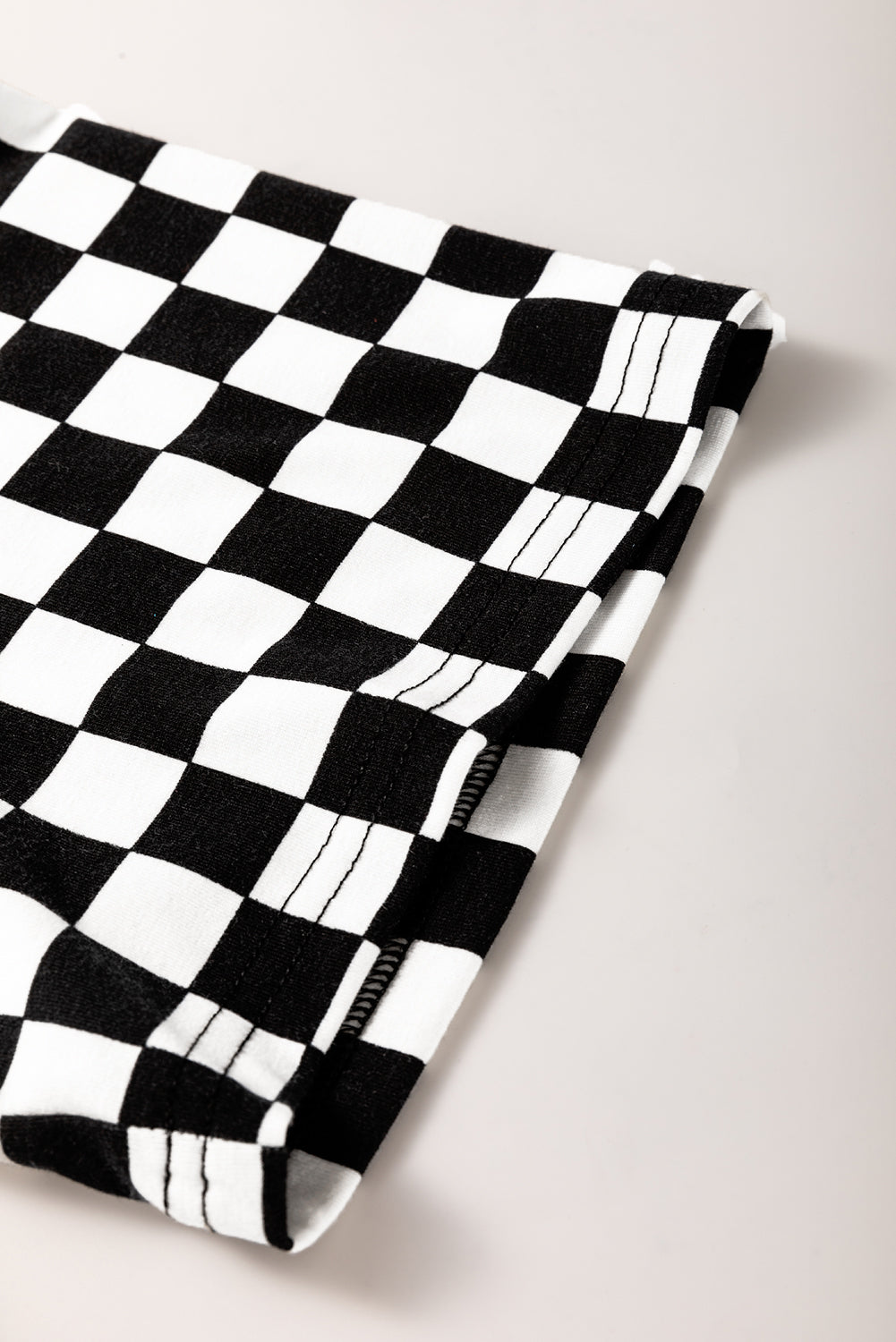 B&W Checkered Plus Size T Shirt