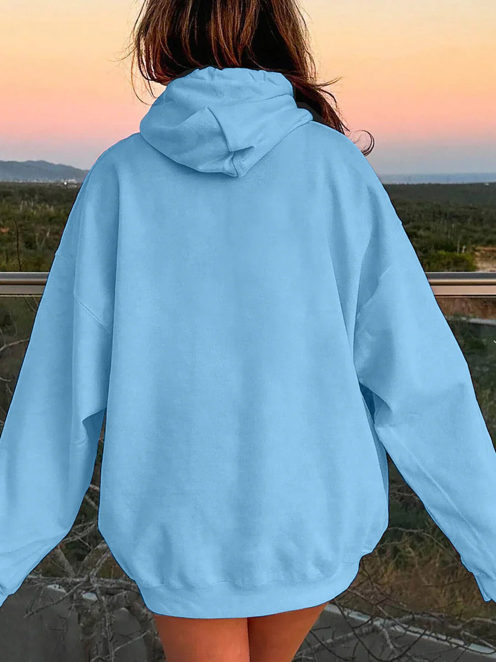 Plain Dropped Shoulder Hoodie Trendsi Drawstring Dropped Shoulder Hoodie