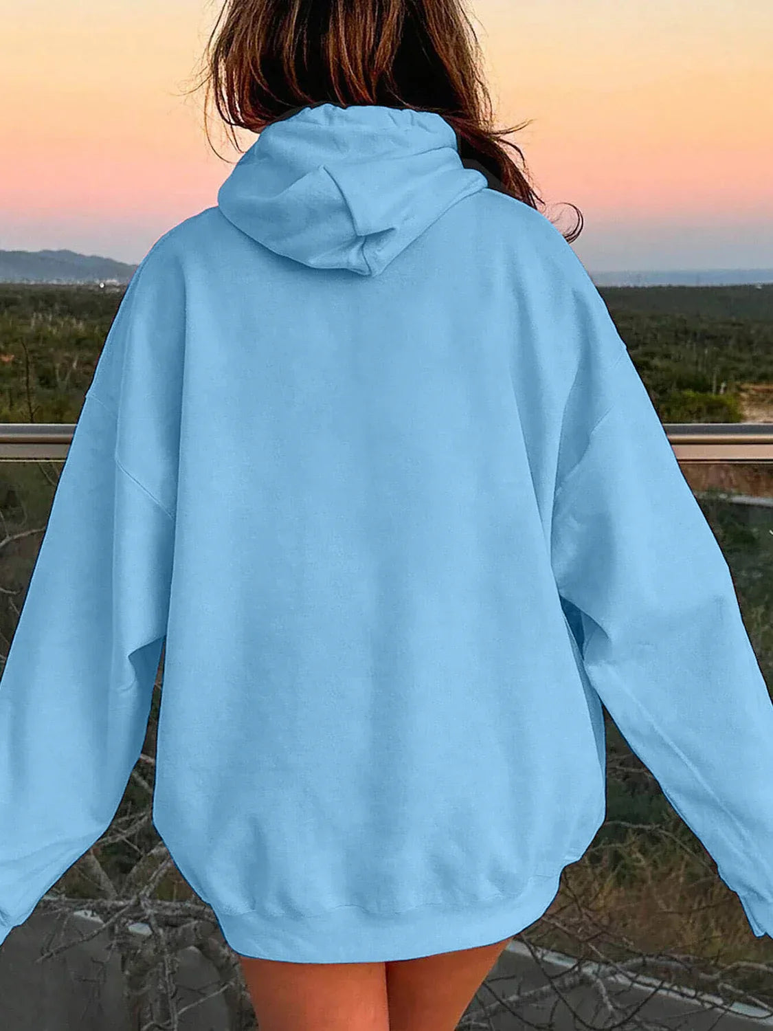 Plain Dropped Shoulder Hoodie Trendsi Drawstring Dropped Shoulder Hoodie