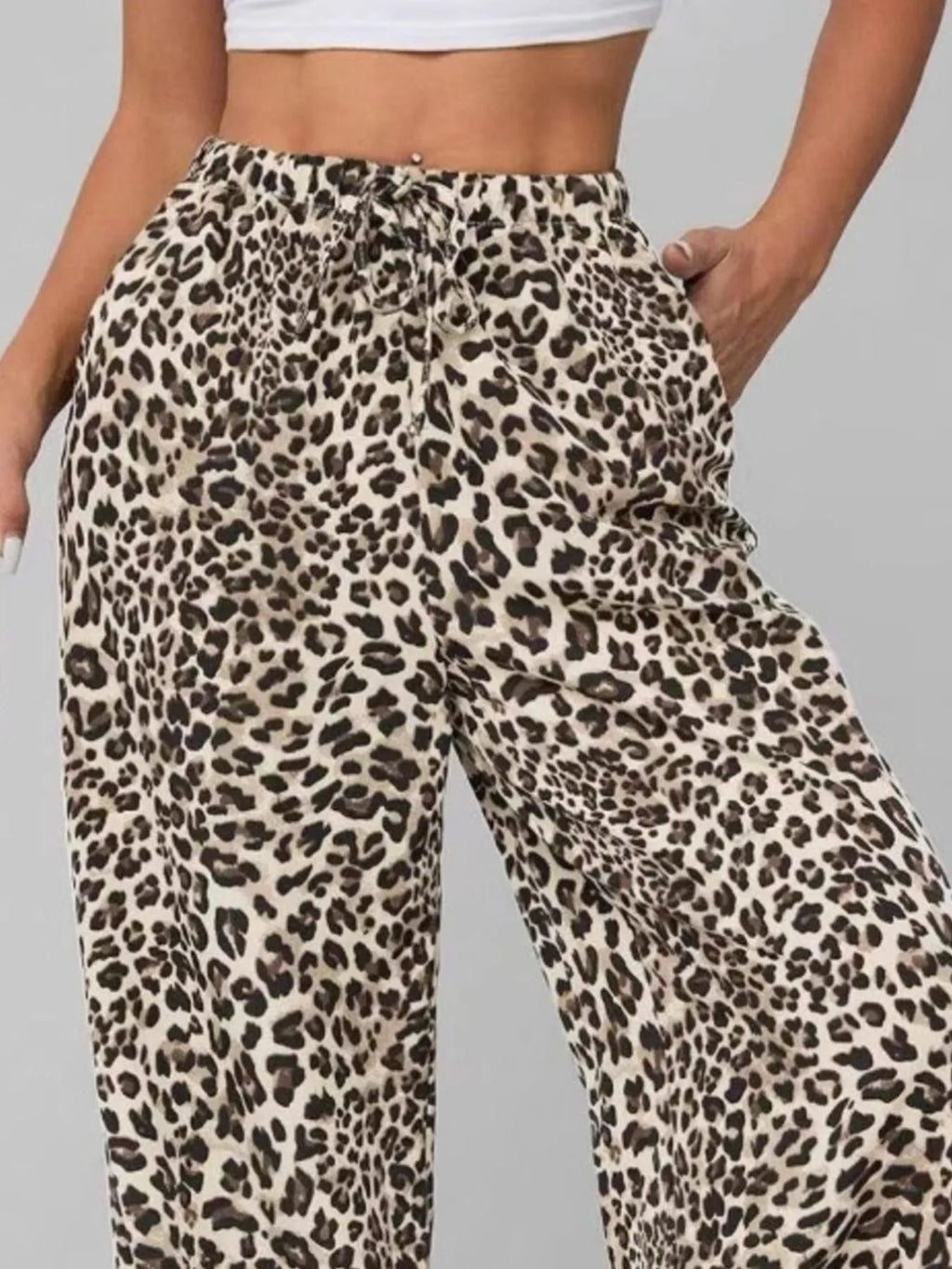 Leopard Print Wide Leg Pants Trendsi Leopard Print Wide Leg Pants