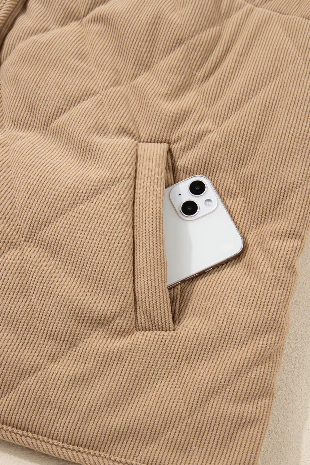 Camel Plus Size Quilted Vest Bazaarre Mart Plus Size/Plus Size Outerwear