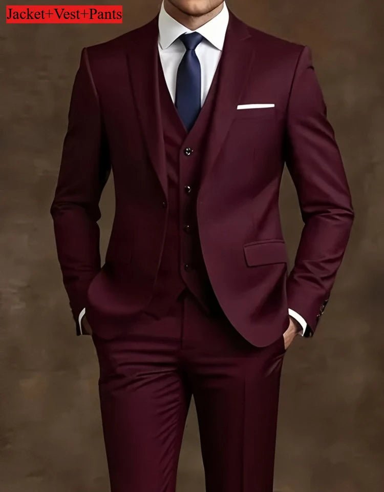Elegant Men's Slim 3pc. Suit Sets - Bazaare Mart