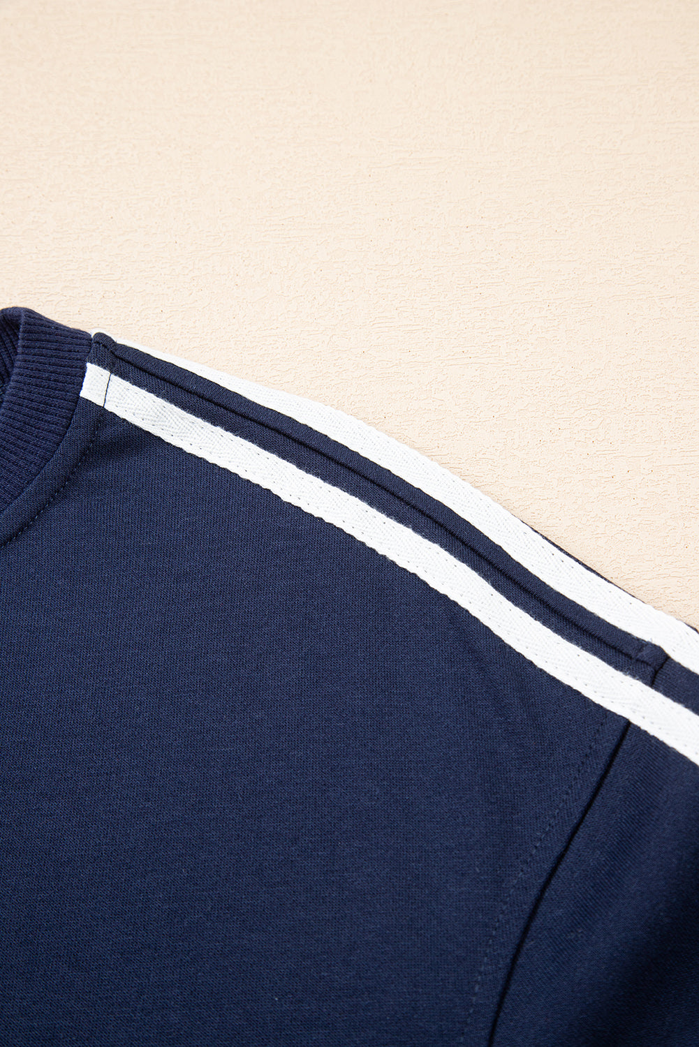Navy Blue Varsity Striped Sweatsuit
