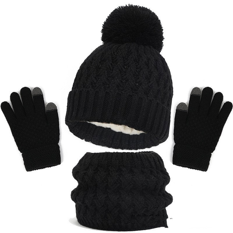 Children's Hat Scarf Gloves Three-piece Set