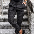 Thin Loose Plaid Pants Black Bazaare Mart Checkered Pants