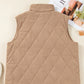 Camel Plus Size Quilted Vest Bazaarre Mart Plus Size/Plus Size Outerwear