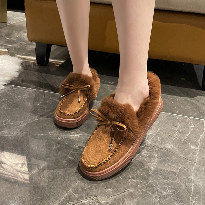 Furry Moccasins - Bazaare Mart