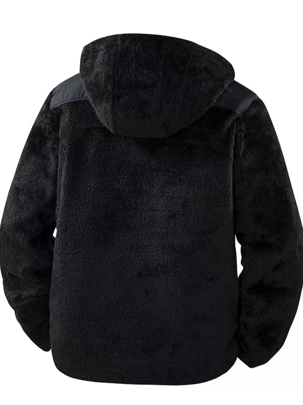 Men's Furry Zip Up Hoodie Bazaare Mart Fleece Hoodie