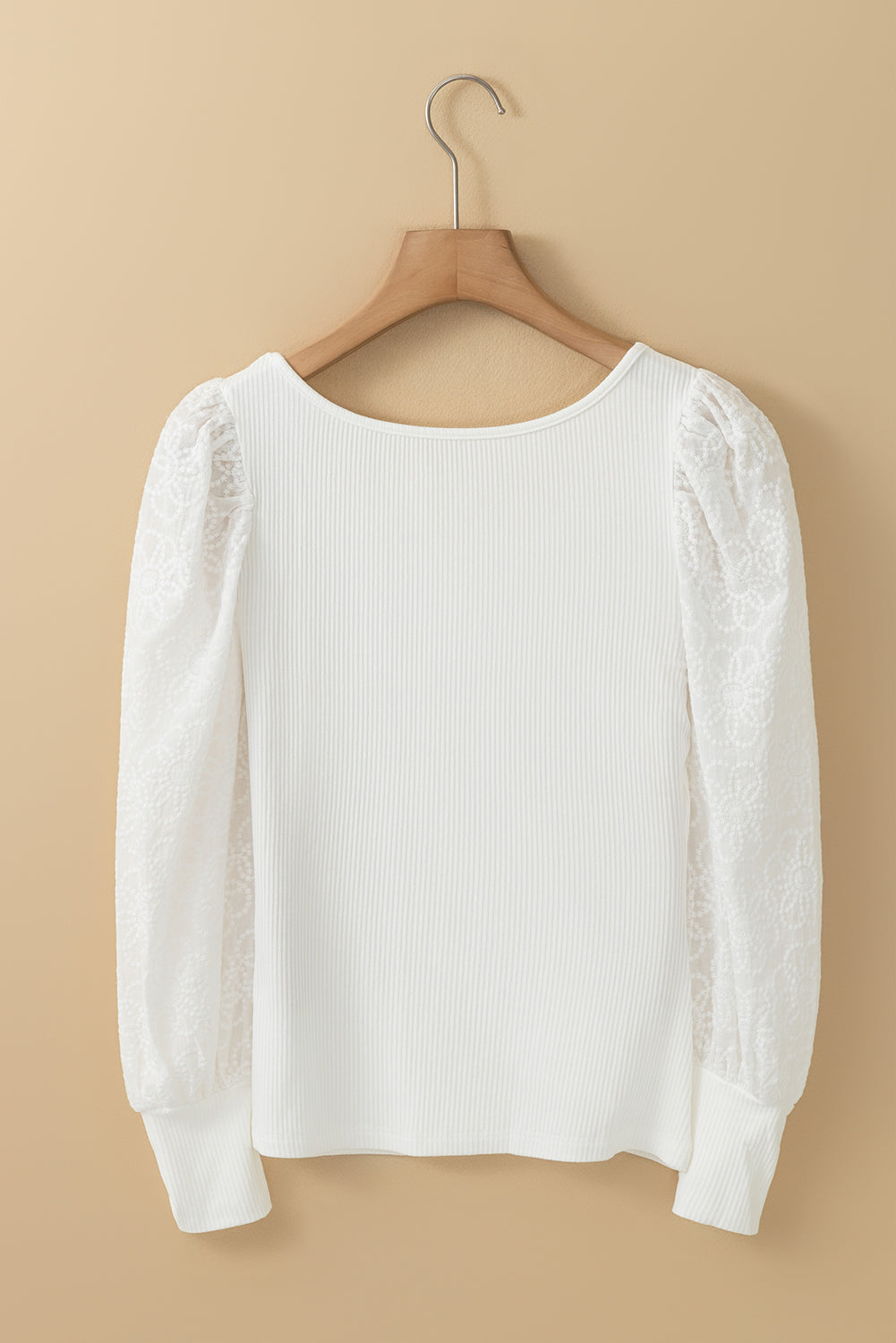 Long Sleeve Daisy Embroidered Knit Top