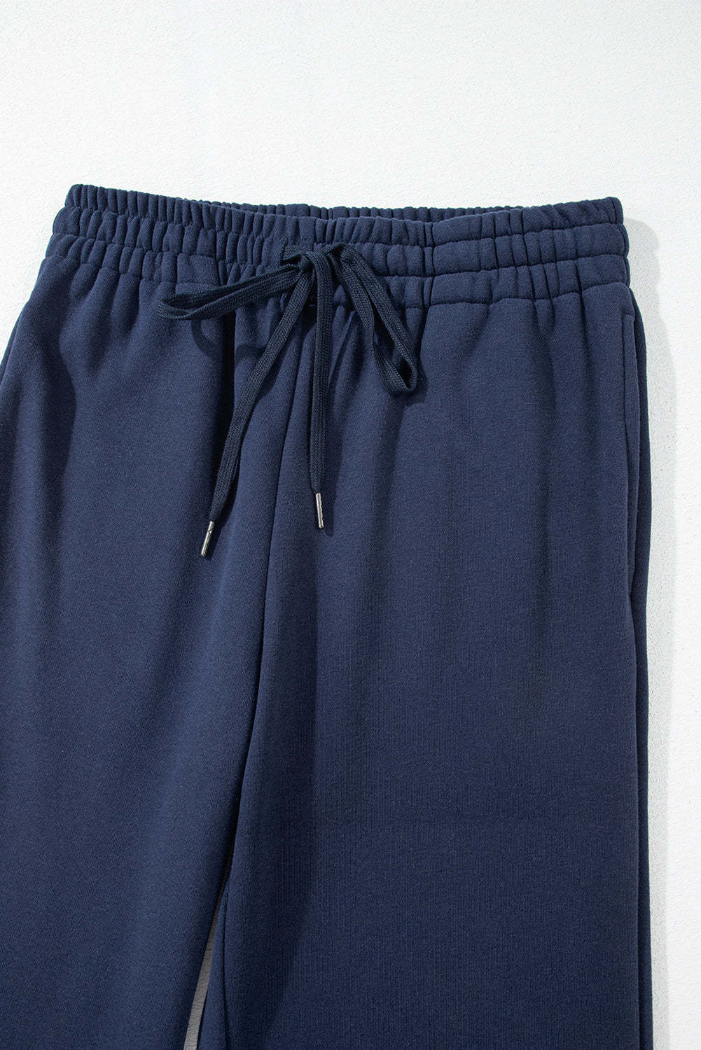 Navy Blue Fleece Drawstring Pants
