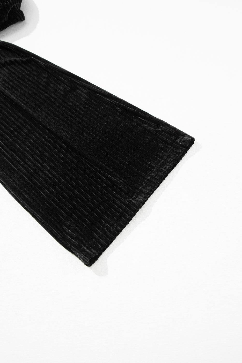 Black High Waist Flare Corduroy Pants
