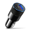 Car Phone Charger Black PD USB Car Charger Bazaare Mart Car USB Charger