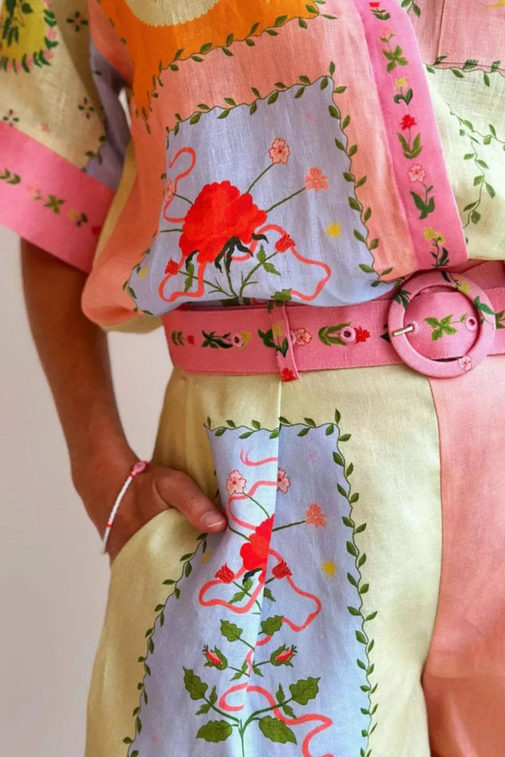 Printed Short Sleeve Shirt and Shorts Set Trendsi Short Sleeve Shirt and Shorts Set