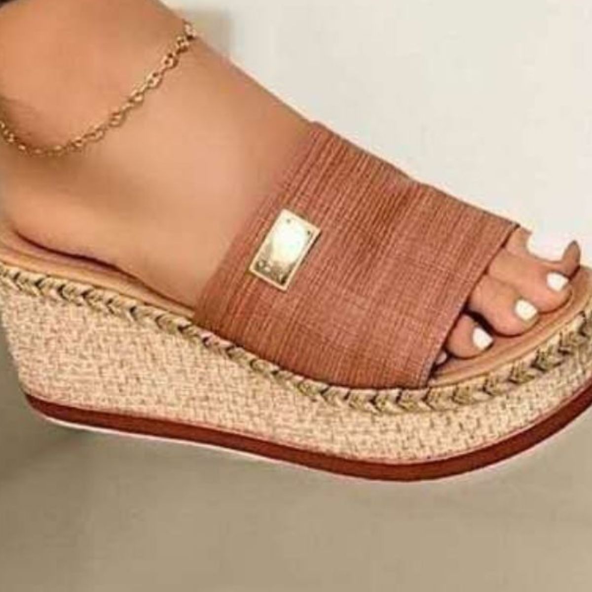 PU Leather Platform Sandals