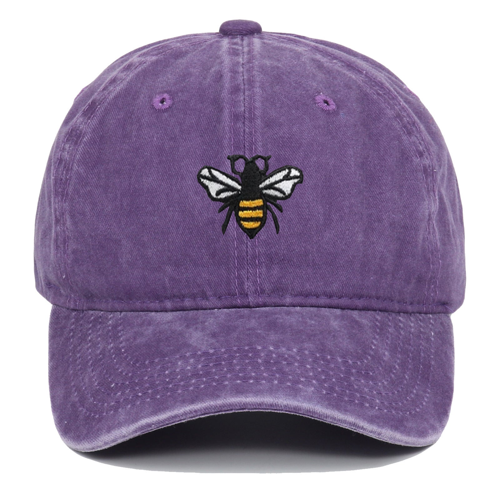 Vintage Bee Embroidered Baseball Cap