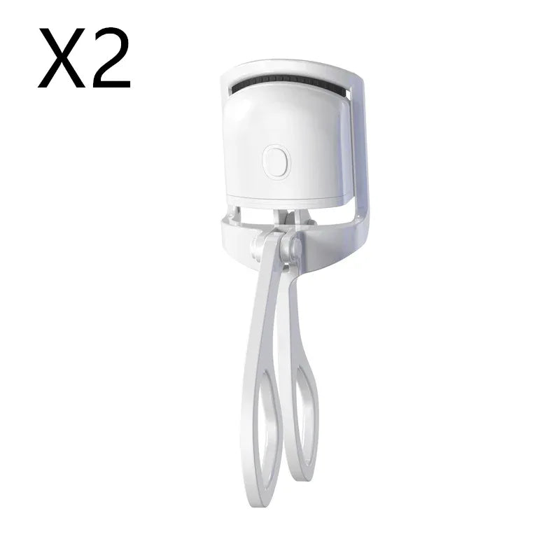 Heated Eyelash Curler White USB 2PCS Bazaare Mart Heated Eyelash Curler