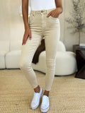 Beige Tummy Control Skinny Jeans BONE Bazaare Mart Tummy Control Pants