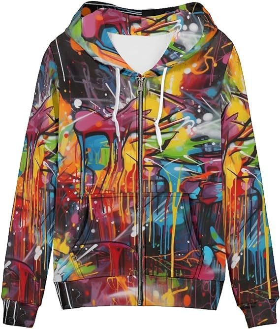 3D Unisex Hooded Fleece Jackets