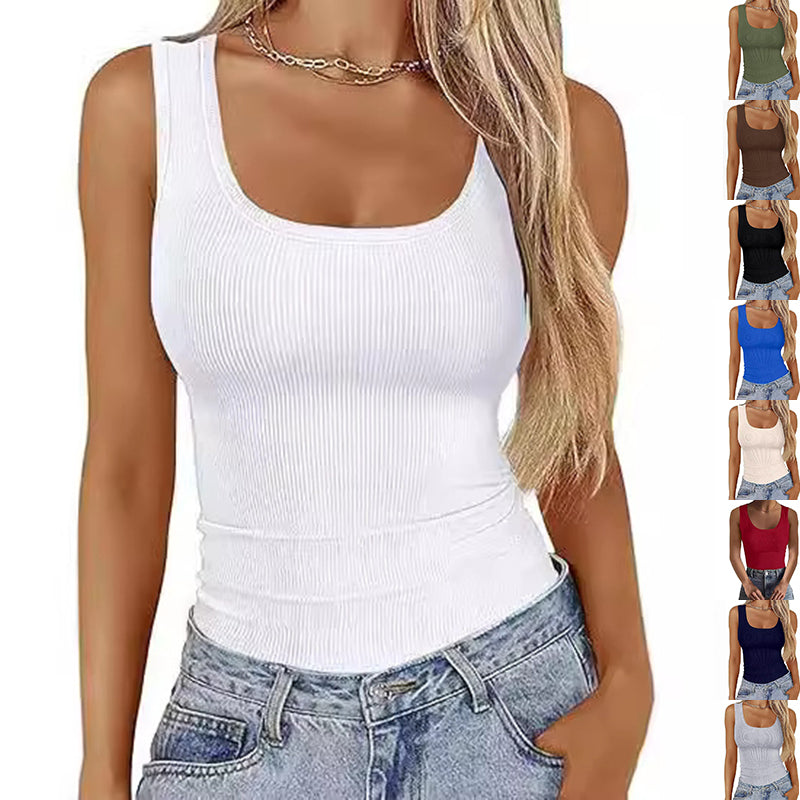 Ribbed Slim-fit Tank Top CJ Dropshipping Ribbed Tank Top