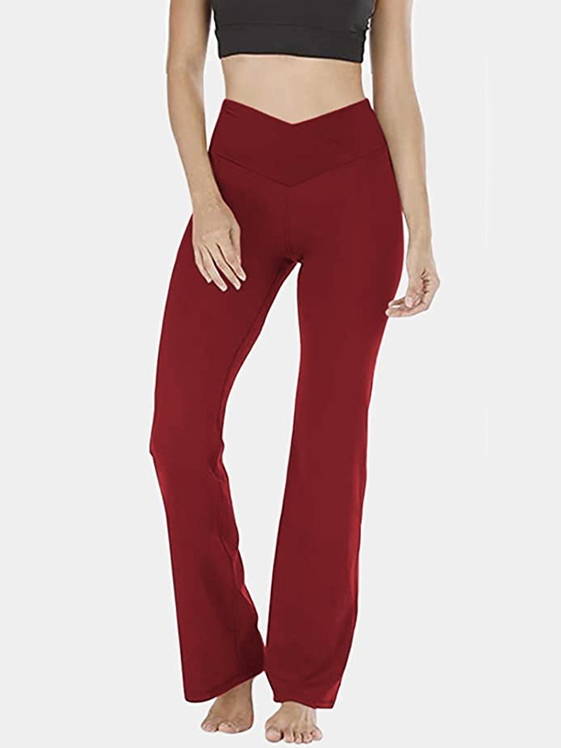V-Waist Bootcut Long Slacks