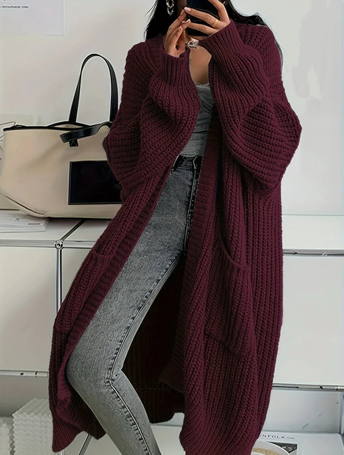 Open Front Duster Sweater