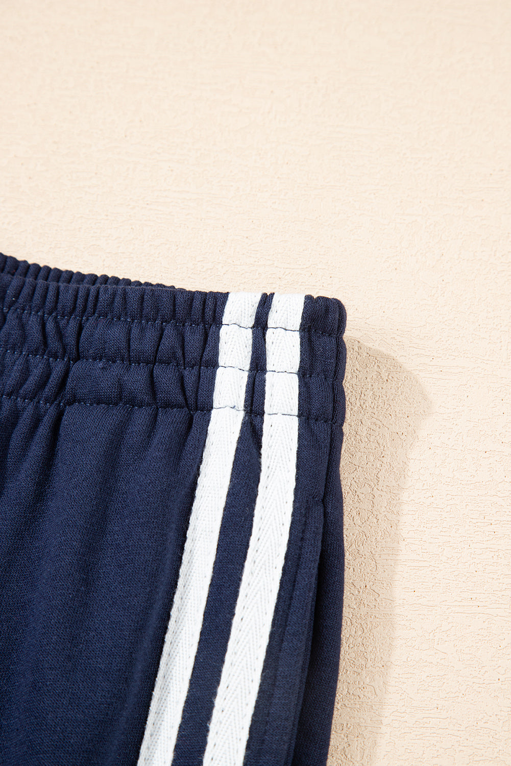 Navy Blue Varsity Striped Sweatsuit
