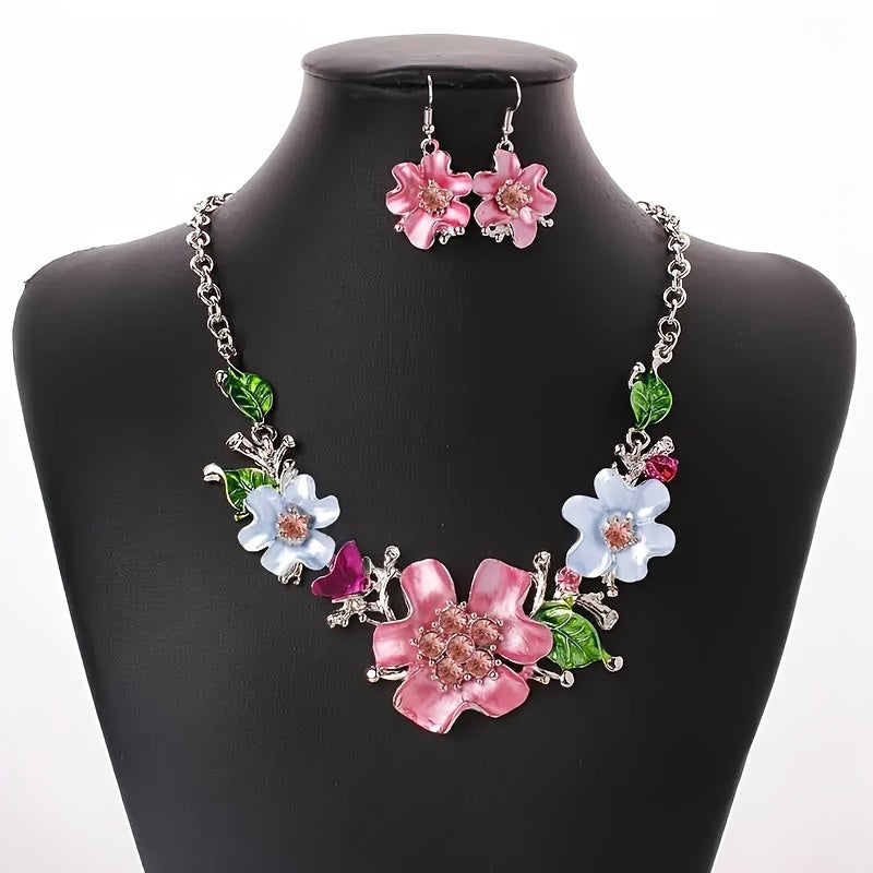 3pcs Vintage Floral Statement Jewelry