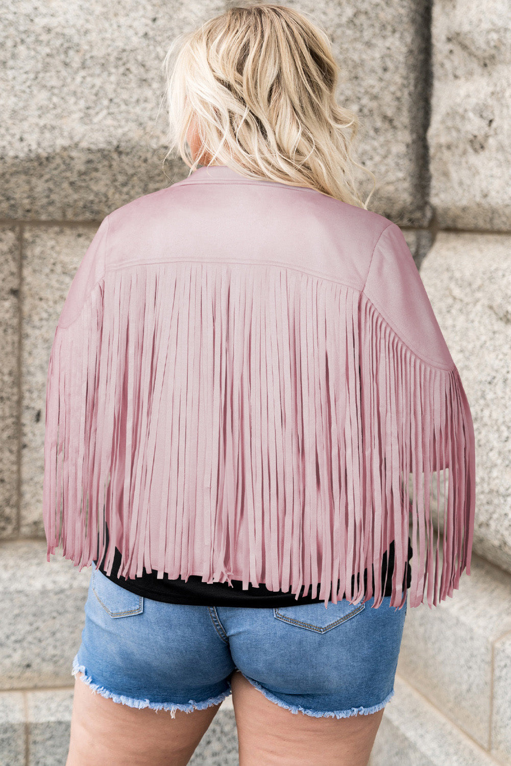 Open Front Fringe Jacket