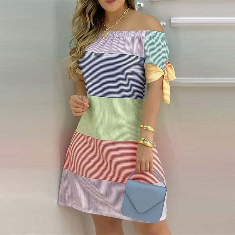 Off-Shoulder Slim Sheath Dress