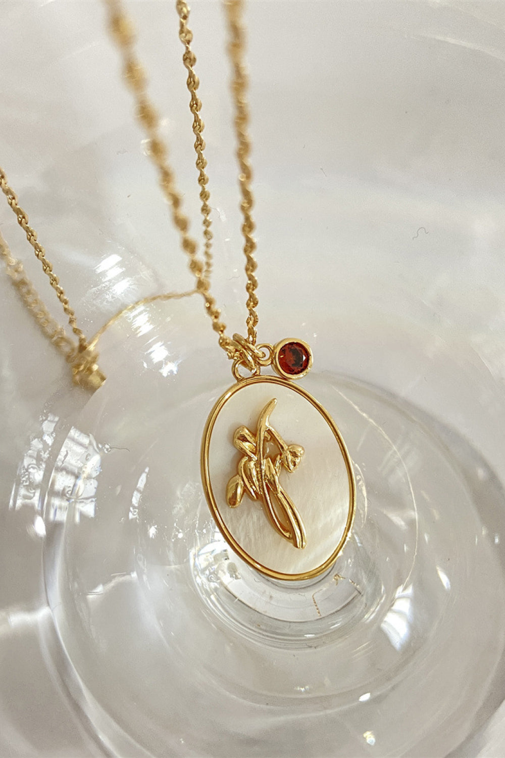 Birth Flower Shell Necklace