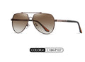 Men's Alloy Sunglasses Polarized Gradient Gold Gradient Tea BARCUR Bazaare Mart