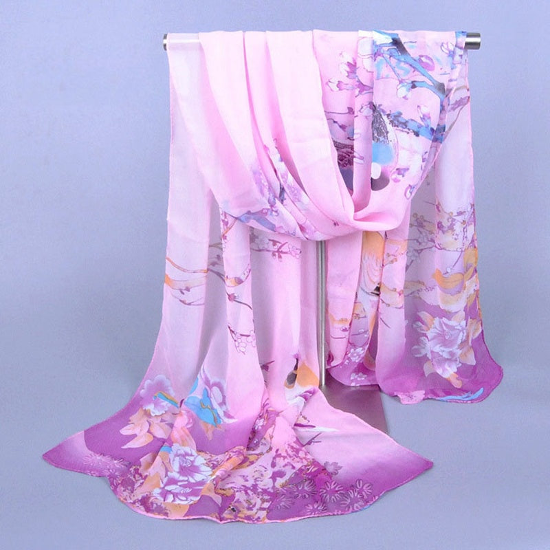 Printed Chiffon Scarf For Women