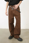 Men's Loose Fit Brown Jeans Coffee Brown Bazaare Mart Men's Loose Fit Jeans