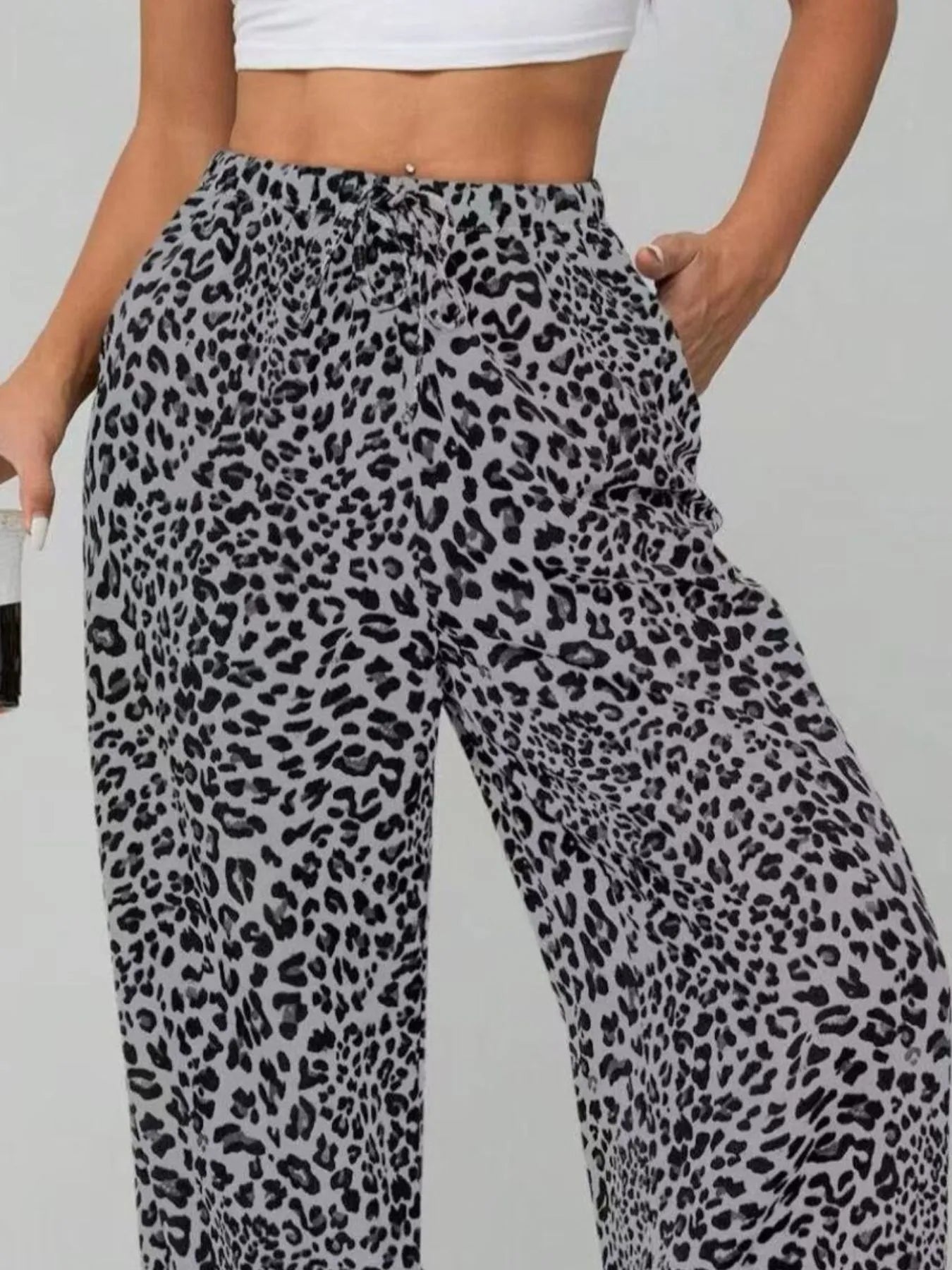 Leopard Print Wide Leg Pants Trendsi Leopard Print Wide Leg Pants