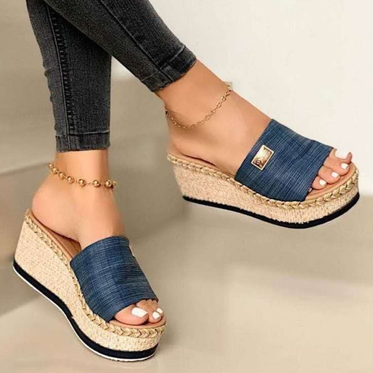 PU Leather Platform Sandals