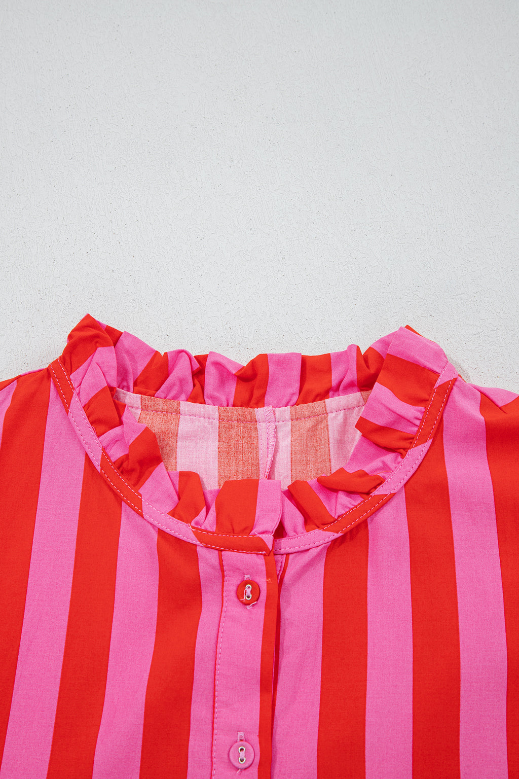 Striped Puff Sleeve Mini Dress – Half Button Loose Fit Summer Dress Dear-Lover Dropshipping Dresses/Mini Dresses