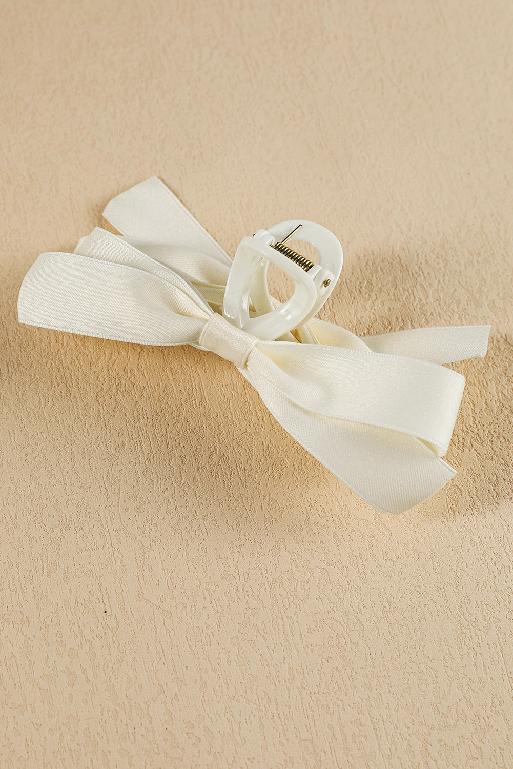 White Bow Hair Clip