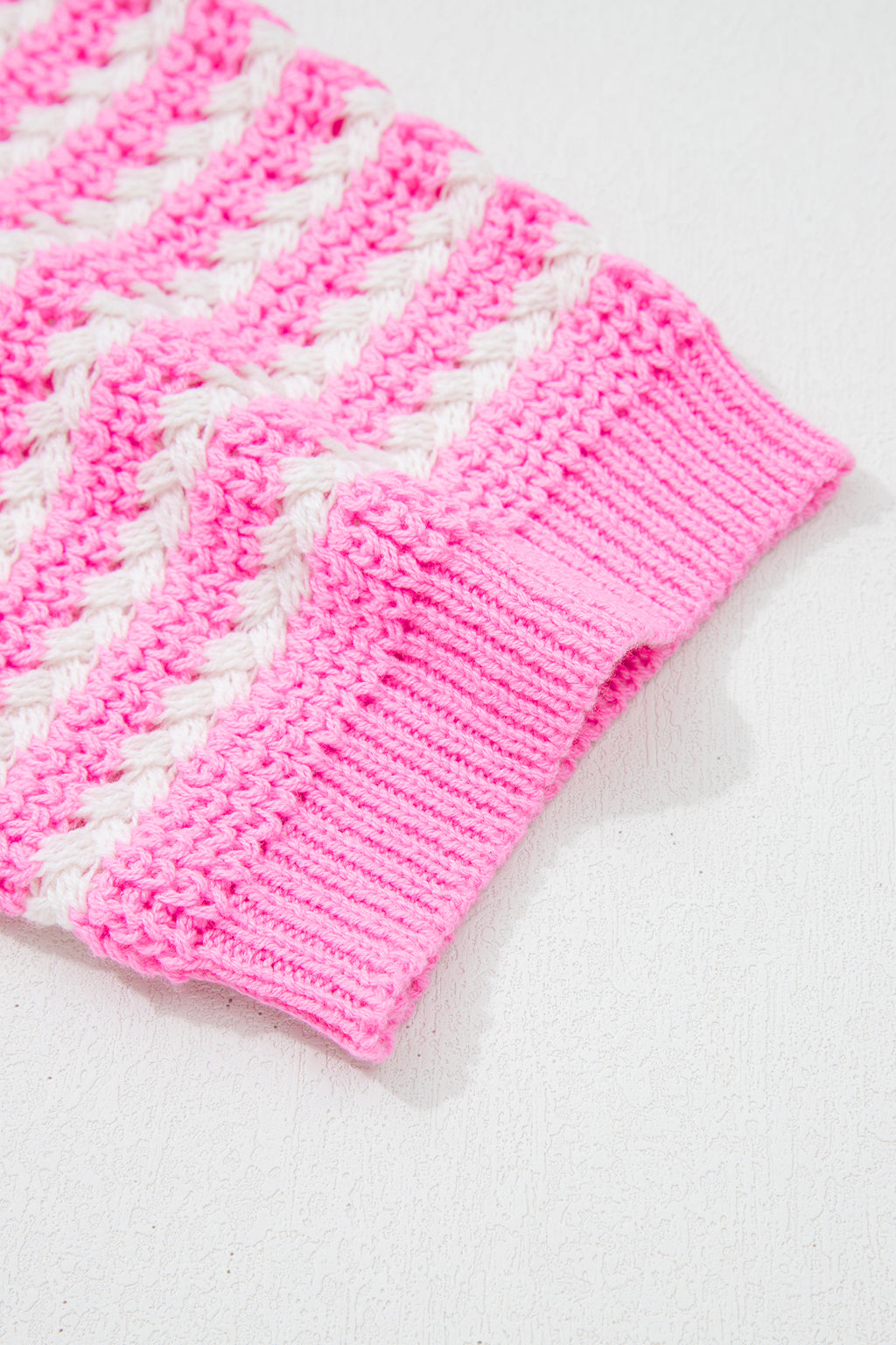 Striped Short Sleeve Knit V Neck Bow Knot Sweater Bazaare Mart Sweaters & Cardigans/Short Sleeve Sweaters