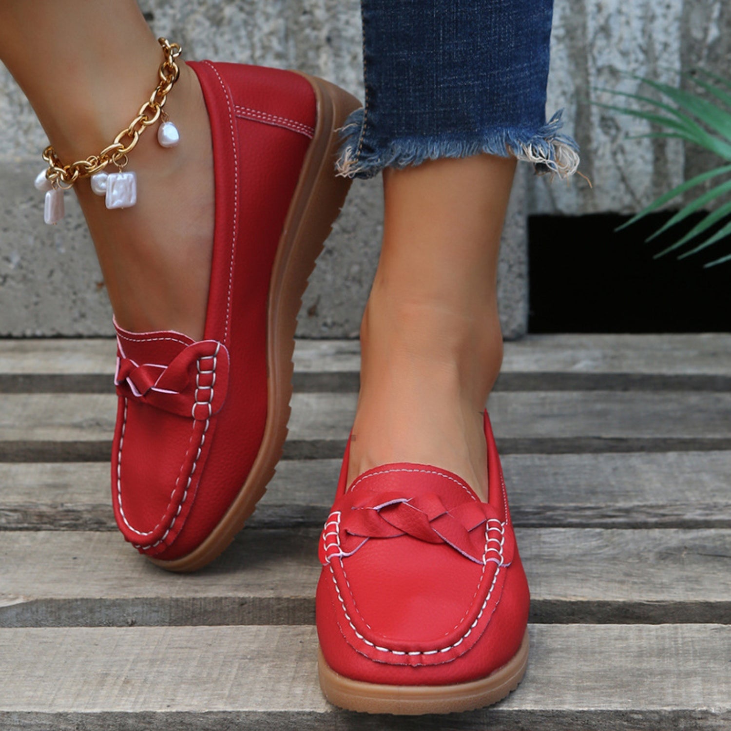 Classic Casual Wedge Heel Loafers