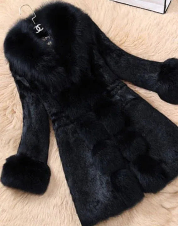 Faux Fur Fleece Dress Coat Bazaare Mart Faux Fur Coat