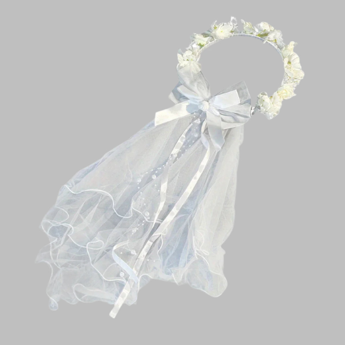 Short Floral Wedding Veil