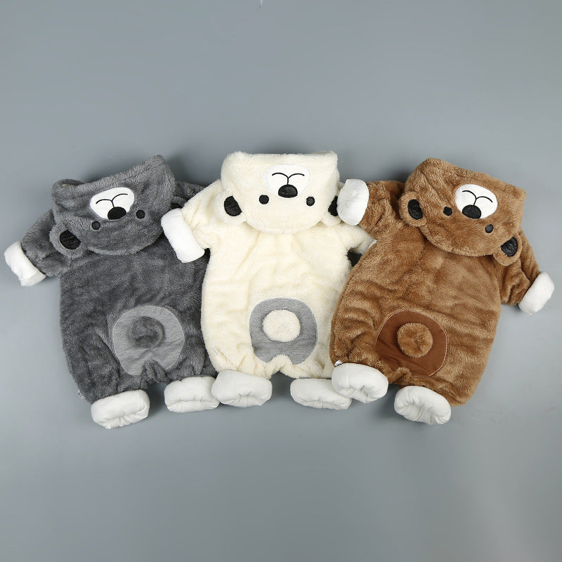 Furry Bear Suit Baby Clothes