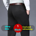 Anti-wrinkle Business Casual Pants Black Bazaare Mart Dress Slacks